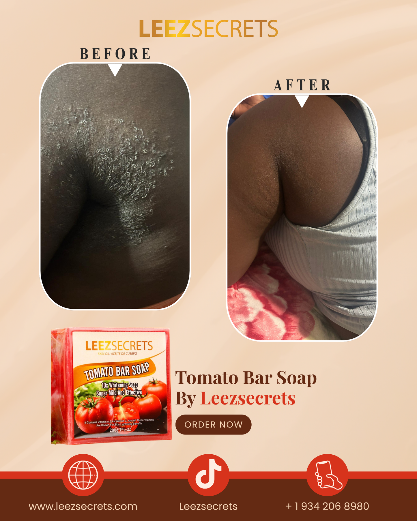 Tomato Bar Soap by Leezsecrets (3 unit)